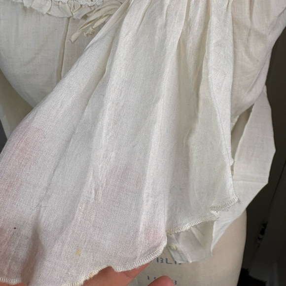 Vintage Late 90s/Y2K DKNY Jeans Cotton Crochet Peasant Blouse - Picture 14 of 15